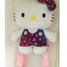 Hello Kitty Adjustable Plush Backpack Purse - Heart Outfit