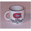 1971 Miniature NHL Hockey Stanley Cup Champions Mini Ceramic Coffee Mug Montreal Canadiens Chicago
