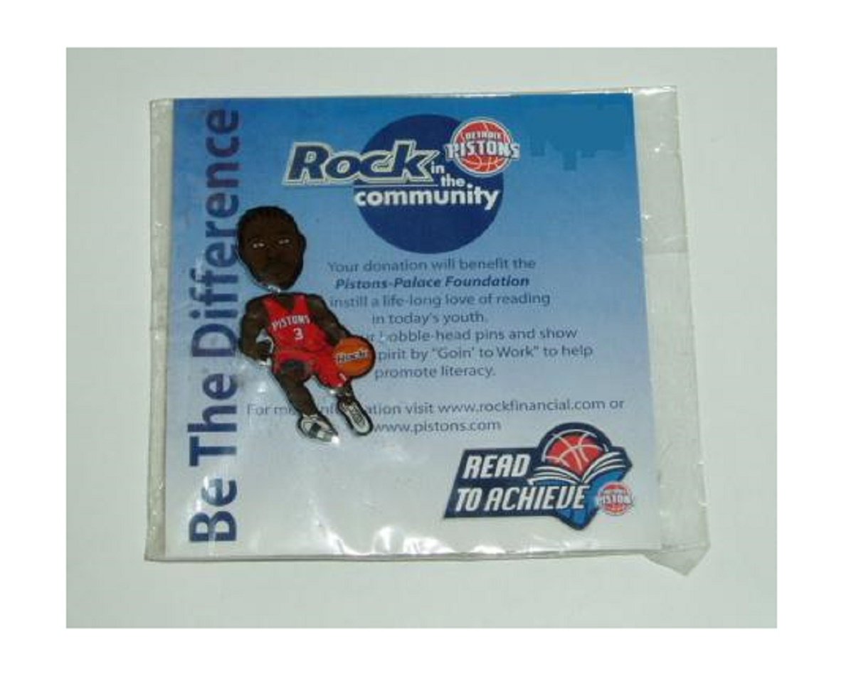 Detroit Pistons Be the Difference Pin for Literacy OOP - Ben Wallace #3
