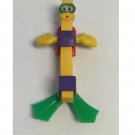 Vintage 1989 McDonalds Fry Benders - SCUBA Bendy Happy Meal Toy