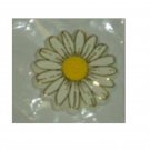 Vintage Daisy Flower Hallmark Easter Pin Brooch - White & Yellow w/ Gold Trim
