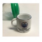 1990 Miniature NHL Hockey Stanley Cup Champions Mini Ceramic Coffee Mug Edmonton vs Boston