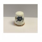 Vintage Thimble Sandford Blue Flower w/ Gold Trim - England Bone China Vintage Thimble Sandford Blue Flower w/ Gold Trim - England Bone China
