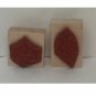 LEAF Wood Mounted Rubber Stamps by Heather - Lot of 2