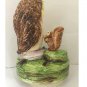 1977 Beatrix Potter Peter Rabbit Schmid Rotating Music Box Squirrel Nutkin & Owl Nutcracker Suite
