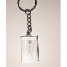 Exquisite Vintage Glass Translucent TULIP Flower KeyChain Ring Exquisite Vintage Glass Translucent TULIP Flower KeyChain Ring