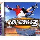 Gameboy Color Instruction Booklet - Tony Hawk's Pro Skater 3 Nintendo (NO GAME) Pamphlet
