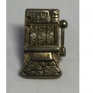 Vintage Metal Casino Slot Machine Pin w/ Gems - Lucky Day Vintage Metal Casino Slot Machine Pin w/ Gems - Lucky Day