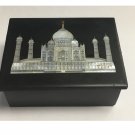 Vintage Black Soapstone Lined Trinket or Jewelry Box w/ Inlaid Mother of Pearl Abalone Taj Mahal Vintage Black Soapstone Lined Trinket or Jewelry Box w/ Inlaid Mother of Pearl Abalone Taj Mahal