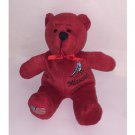 MISSOURI 2001 Red Bean Bag Bear Plush w/ Bluebird - The Show Me State