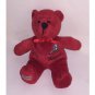 MISSOURI 2001 Red Bean Bag Bear Plush w/ Bluebird - The Show Me State