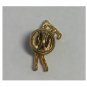 Lady Golfer Lapel or Golf Hat Visor Good Luck Pin - 14K Gold Overlay