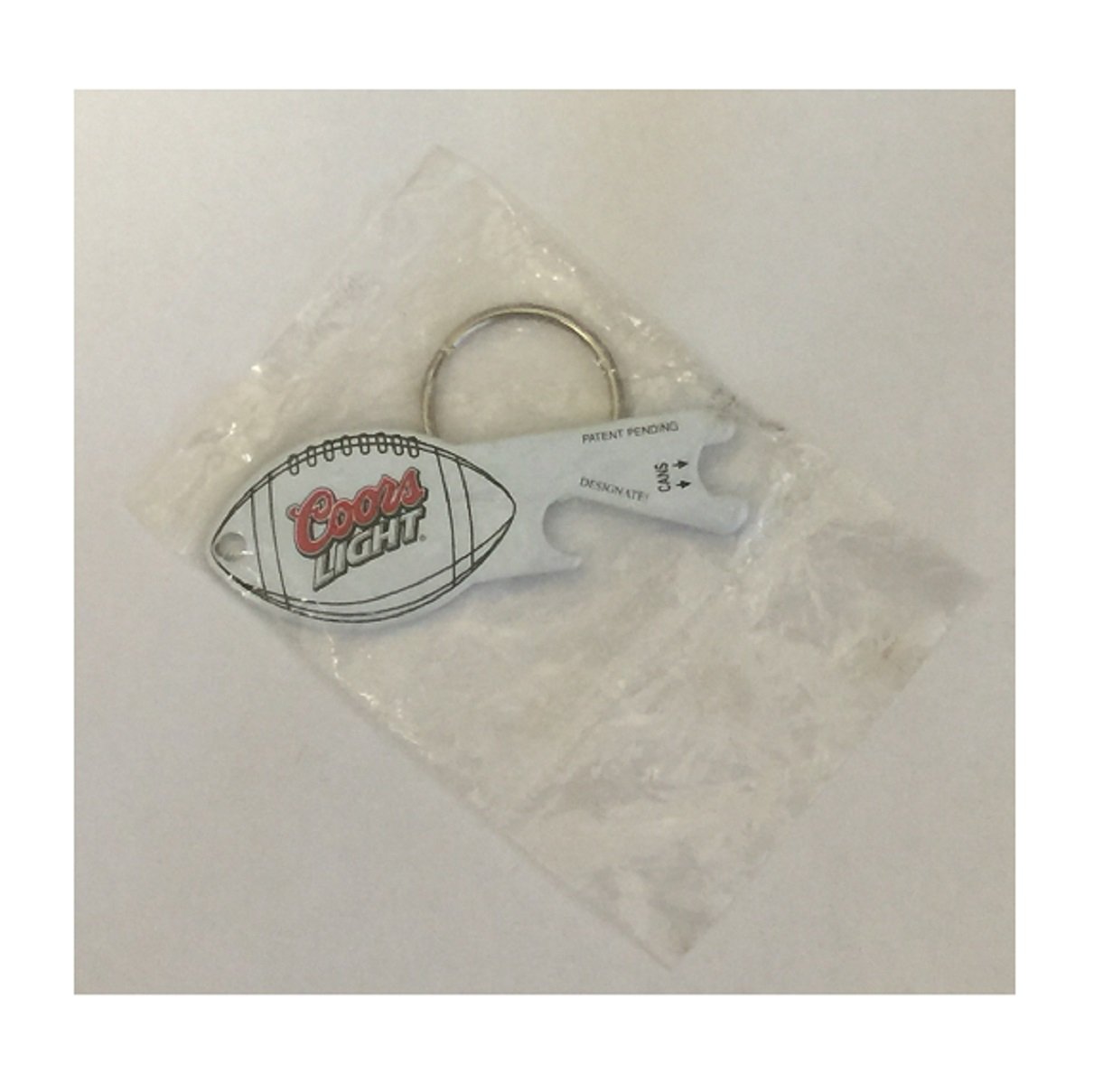 Coors Light Football Beer Bottle & Can Opener Keychain New in Pkg