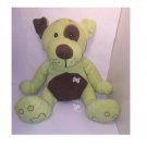 10" Sitting Green Puppy Dog Plush by NEN Euc - 2012
