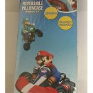 Super MarioKart Mario & Luigi Reversible Pillow Case NIP