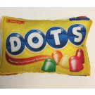 Vintage Tootsie Dots Candy 7" Plush Dog Toy w Squeaker