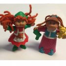 2 Vintage McDonald's Cabbage Patch Happy Meal Toys / Holiday Elf & Lindsey