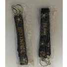 US ARMY LANYARD Neck Strap ID Holder Breakaway Key Ring - Lot of 2 Black