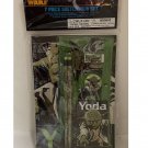 2013 Star Wars Yoda 7 piece Sketchbook Set: note pads pencils pouch eraser