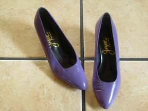 Vtg. Joyce Purple Distressed Leather Classic Dress Shoes
