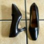 VTG. STEFANI BROWN LEATHER/SNAKESKIN DRESS PUMPS SHOES