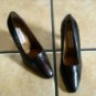 VTG. STEFANI BROWN LEATHER/SNAKESKIN DRESS PUMPS SHOES