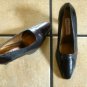 VTG. STEFANI BROWN LEATHER/SNAKESKIN DRESS PUMPS SHOES