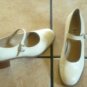 NINE WEST CREAM DISTRESSED LEATHER MARY JANE SHOES