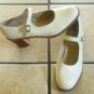 NINE WEST CREAM DISTRESSED LEATHER MARY JANE SHOES