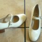 NINE WEST CREAM DISTRESSED LEATHER MARY JANE SHOES