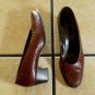 VTG. CAPPAGALLO BROWN/BLACK DISTRESSED LEATHER SHOES