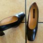 VIA SPIGA BLACK DISTRESSED LEATHER CLASSIC DRESS SHOES