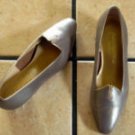 VTG. MAGDESIANS DK. TAUPE DISTRESS LEATHER DRESS SHOES