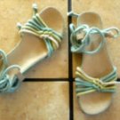 GIANNI BINI MULTI-COLORED CANVAS/FABRIC ANKLE TIE SHOES
