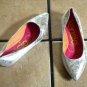 KENSIE GIRL WOMENS SILVER METALLIC LEATHER FLATS SHOES