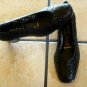 IPANEMA CHARLOTTE BLACK DISTRESSED LEATHER WEAVE SHOES