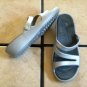 CROCSS GRAY JEWELED STRAPPY SANDALS SHOES