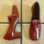 VTG. CORRECT STEP ANTIQUE BROWN LEATHER GRANNIE SHOES