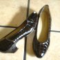 VTG. NATURALIZER BROWN CROC PATENT LEATHER DRESS SHOES