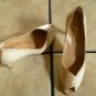VTG. GAROLINI BROWN/TAN LEATHER PEEPTOE DRESS SHOES