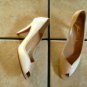 VTG. GAROLINI BROWN/TAN LEATHER PEEPTOE DRESS SHOES