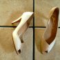 VTG. GAROLINI BROWN/TAN LEATHER PEEPTOE DRESS SHOES