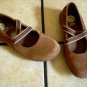 EARTH SHOE BROWN SUEDE/LEATHER STRAPPED SHOES Comfy!