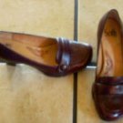 SOFTT ANTIQUE BURGUNDY DISTRESSED LEATHER LOAFER SHOES