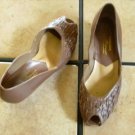 VTG. ETIENNE AIGNER BROWN DISTRESSED LEATHER SHOES