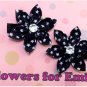 Black Stary Kanzashi Hair Clips