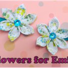 Strawberry Red Kanzashi Hair Clips