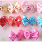 Hearts Bitsy Bows (5 pairs)