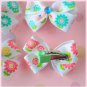 Spring Flowers Bitsy Bows (2 pairs)