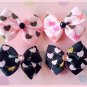 Grid Hearts Bitsy Bows (2 pairs)
